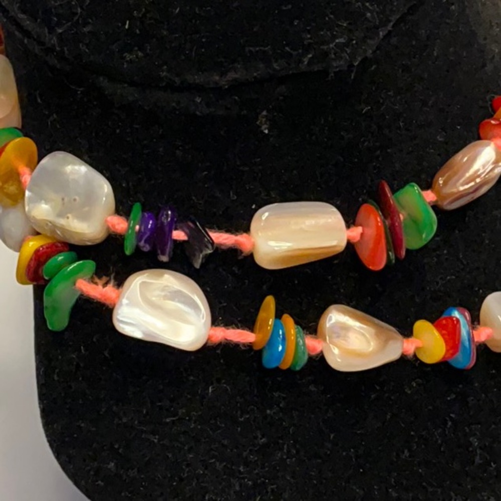 Free People X Ariana Ost “At The Market” Necklace ~ Neon Yellow/Orange; NWT - Picture 8 of 16